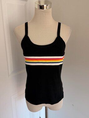 Y2K BLACK ROAD RAGS JEAN CO. STRIPED‎ KNITTED TANK TOP